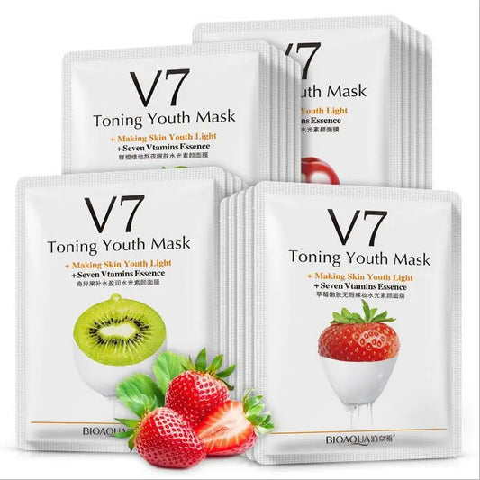 Face mask sheet in fruit flavour