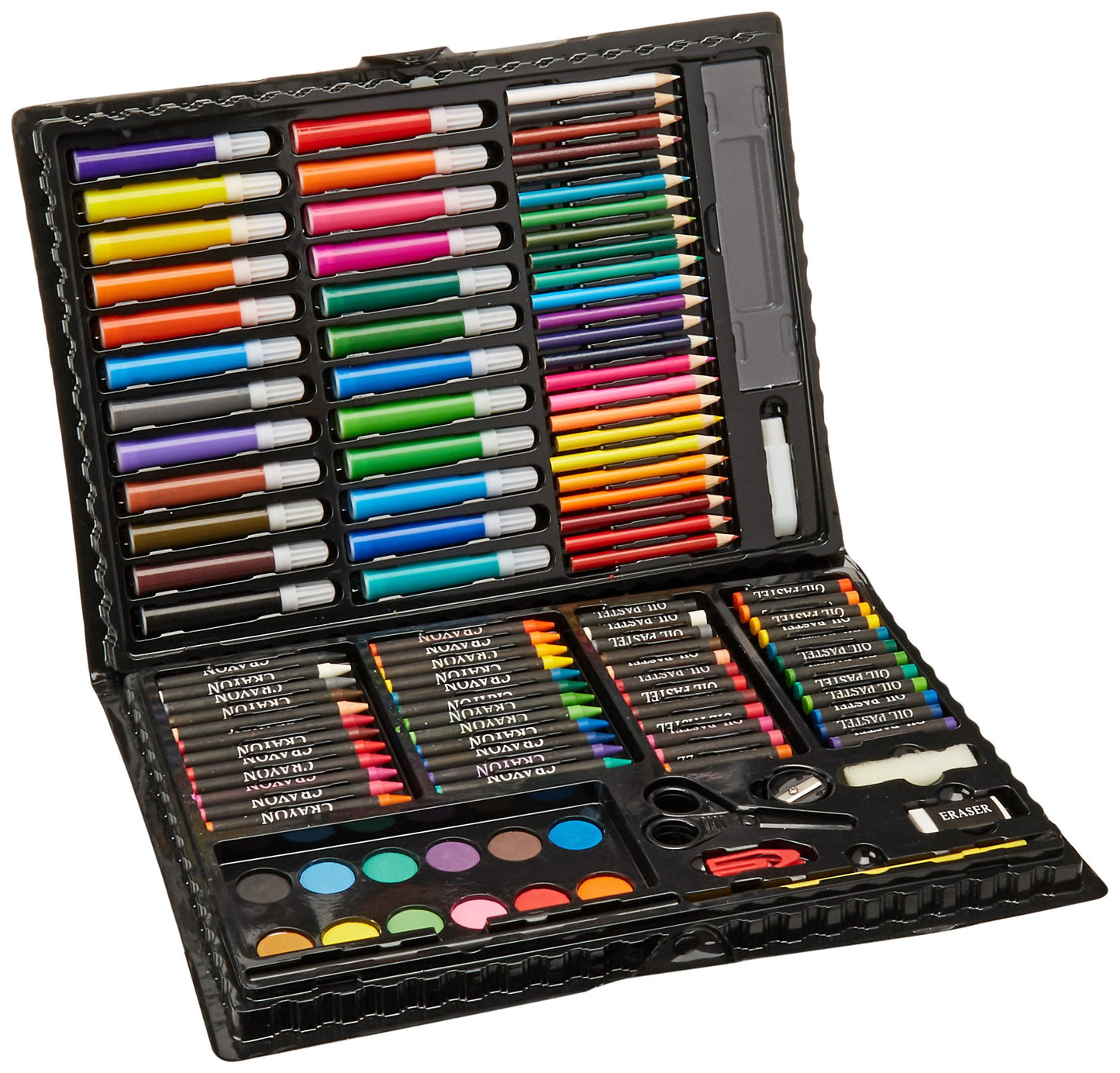 Artisits Drawing Set For Kids Include Crayons/Coloured Pencils/Watercolour Paints/Coloured Markers/Palette/Paintbrush/Pencil/Eraser/Sharpener