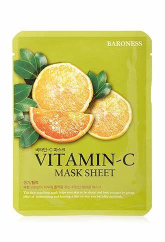 Face mask sheet in fruit flavour