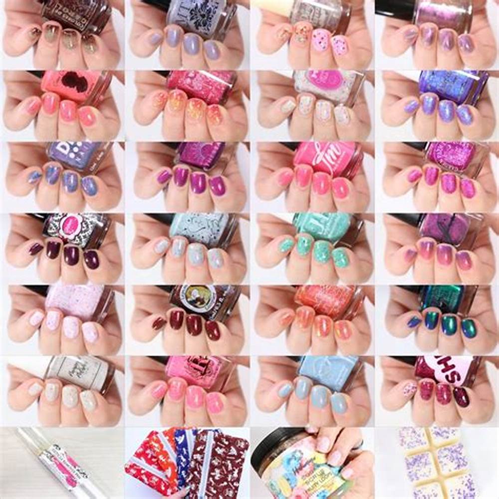 Trendy 3D nails in multi colors