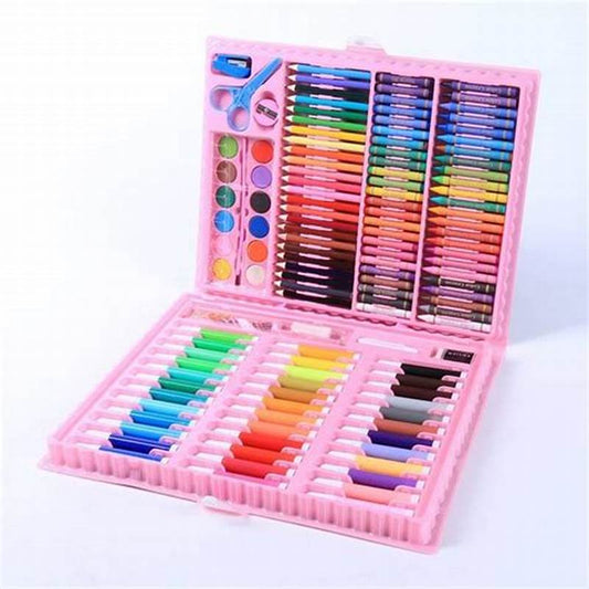 Artisits Drawing Set For Kids Include Crayons/Coloured Pencils/Watercolour Paints/Coloured Markers/Palette/Paintbrush/Pencil/Eraser/Sharpener