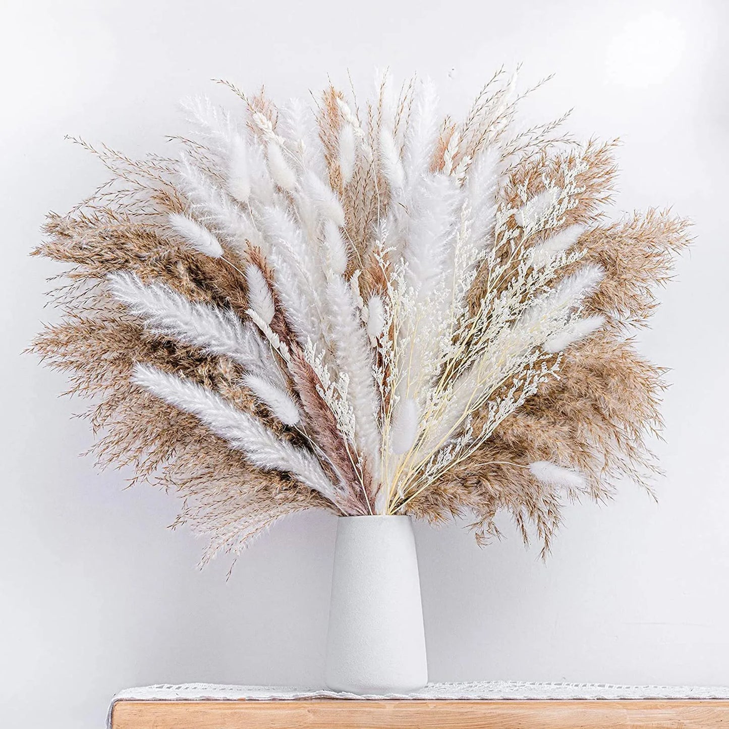 Dried Reed Flower Small Dried Flower Bouquet Small Whisk Small Pampas Grass Dried Flowers Rabbittail Home Decoration Furnishings