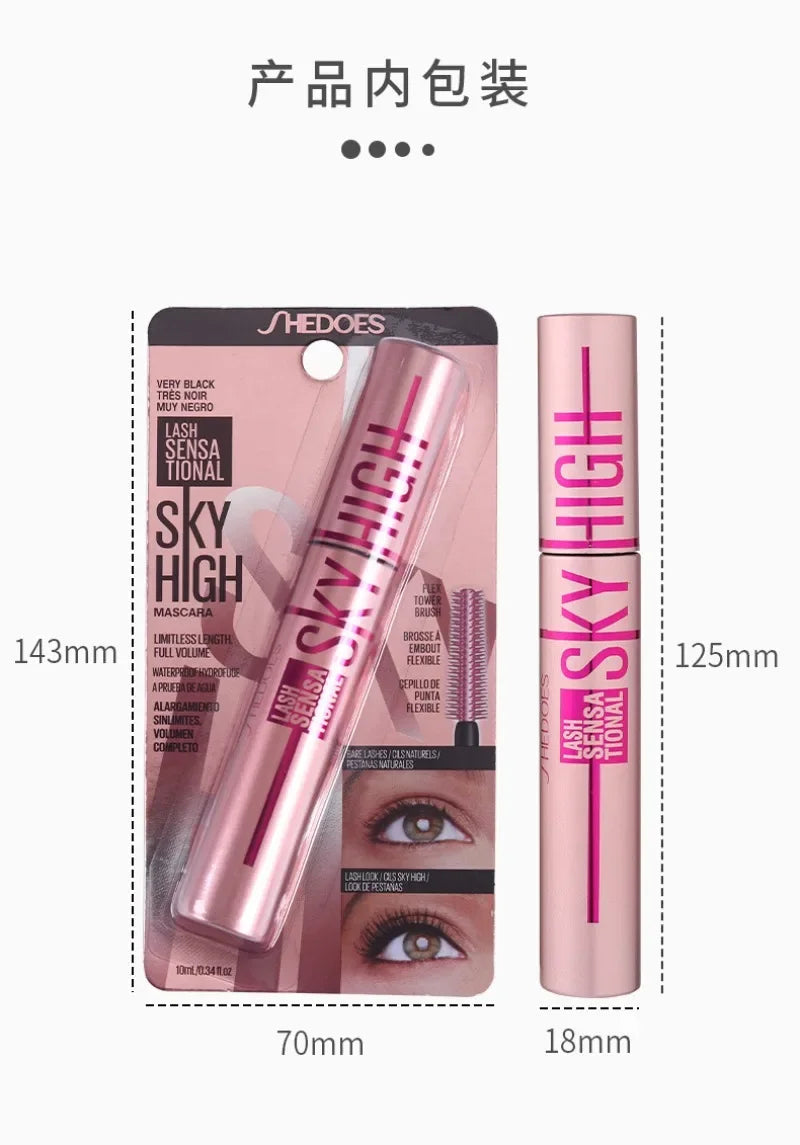 4D Silk Fiber Lash Mascara Lengthening Thick Curling Waterproof Mascara No Fading 24h Lasting Eye Lashes Brush Enhance Eyelashes